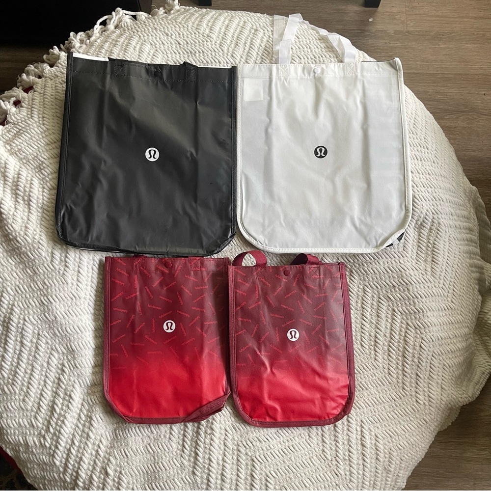 NEW - 4 Lululemon Reusable Bags